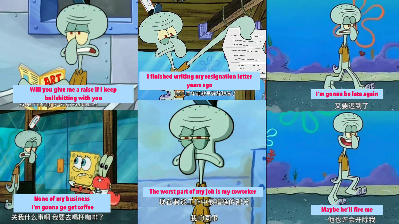 spongebob squidward sassy comments