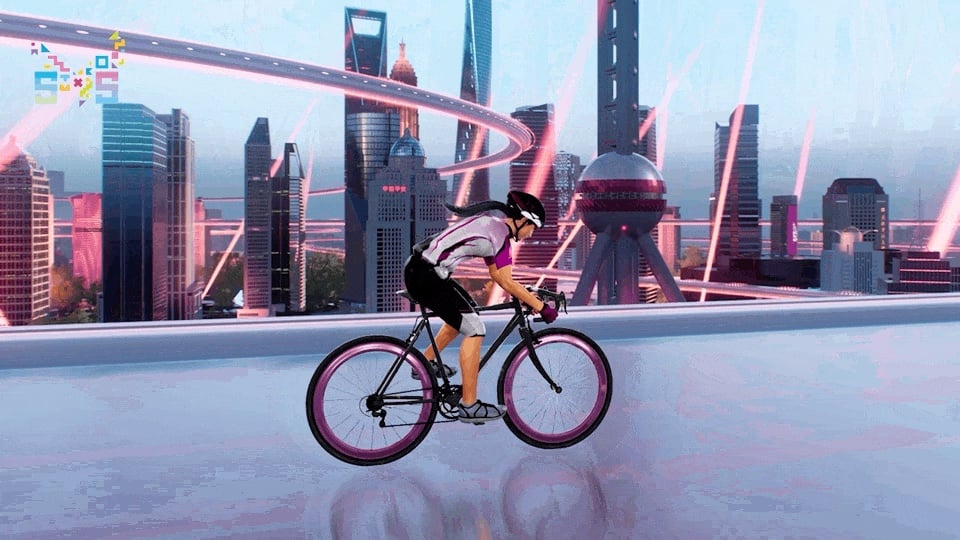 biking berry tower metaverse shanghai virtual sports open juss intellisports