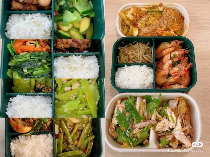 Food prepared by a home chef in China, helping to combat single-use plastic waste
