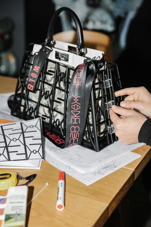 Wang’s reimagining of Fendi’s Peekaboo bag at Design Miami in 2018