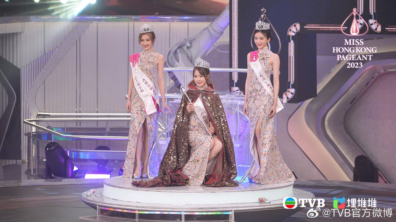 first runner up, winner, and second runner up of miss hong kong 2023