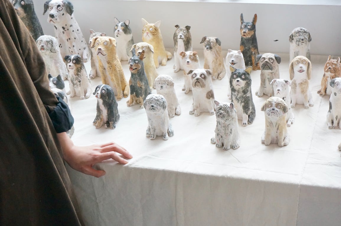 Ceramic dogs