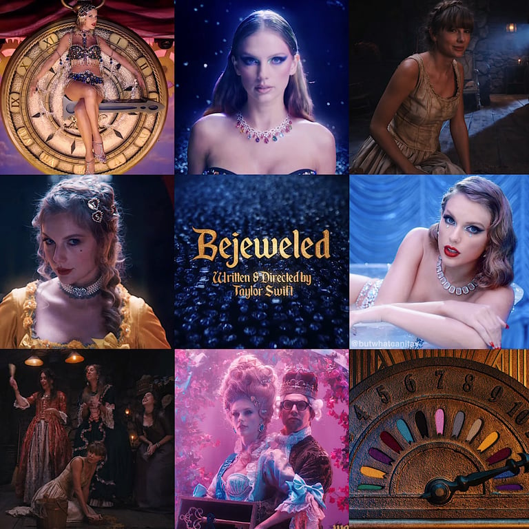scenes from the bejeweled music video taylor swift midnights