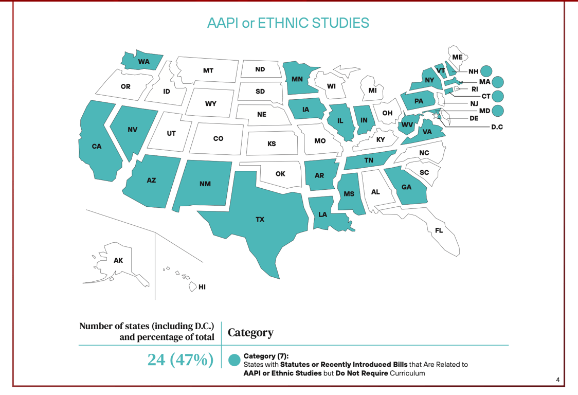 U.S. Map for AAPI Education Requirements