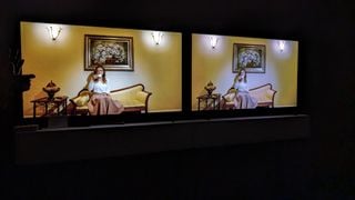 Panasonc W95A lângă MZ950 test de culoare