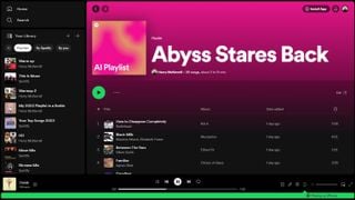 Captură de ecran Playlist AI Spotify