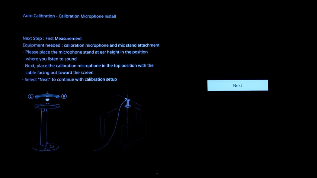 Sony Setup Screenshot