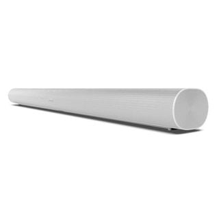 O soundbar Sonos Arc albă pe un fundal alb.