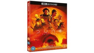 Coperta Blu-ray Dune pe un fundal alb