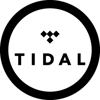 Logo-ul Tidal pe un fundal alb.