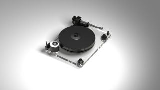 Pro-Ject 6PerspeX-Balanced-2 pe un fundal alb