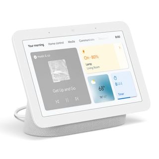 Google Nest Hub (Generația 2) pe un fundal alb