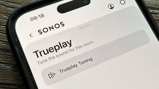 O captură de ecran a TruePlay în aplicația Sonos actualizată pe iPhone