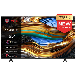 Televizorul TCL P755K de 65 inch pe un fundal alb