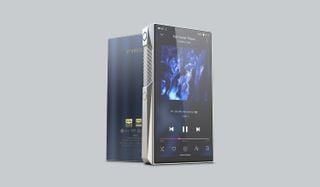 FiiO M23 pe un fundal gri