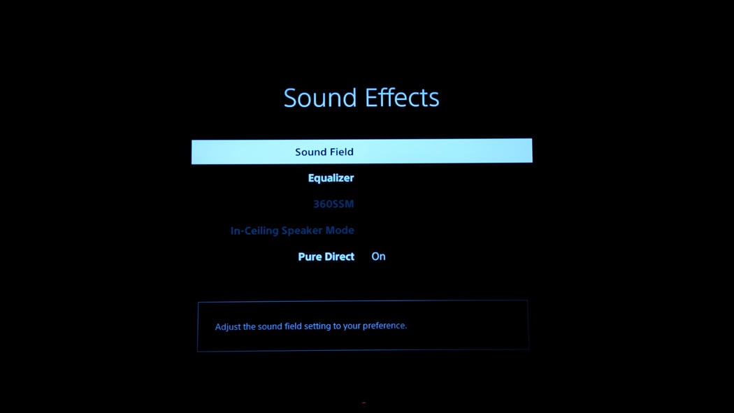 Sony Setup Screenshot