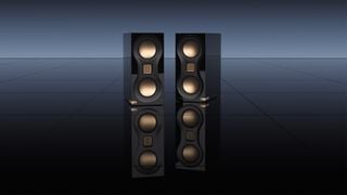 Boxele Monitor Audio Studio 89 pe suport