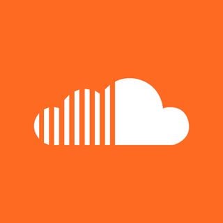 Logo Soundcloud portocaliu și alb