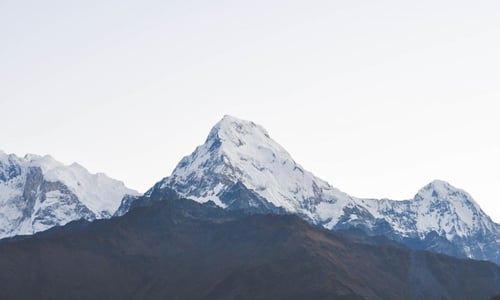 a mountain with snow on top