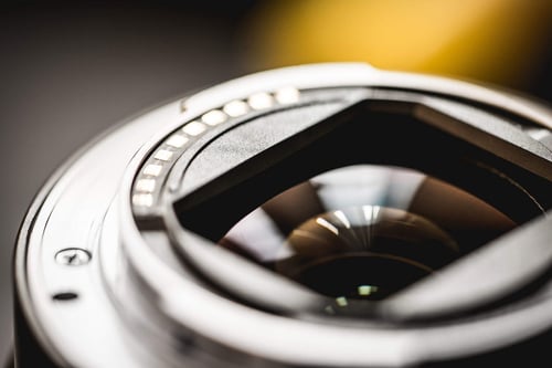 close up of a camera lens