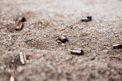a group of bullets on the ground