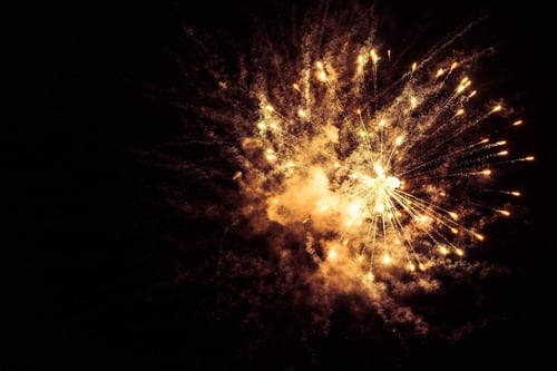 a fireworks exploding in the sky