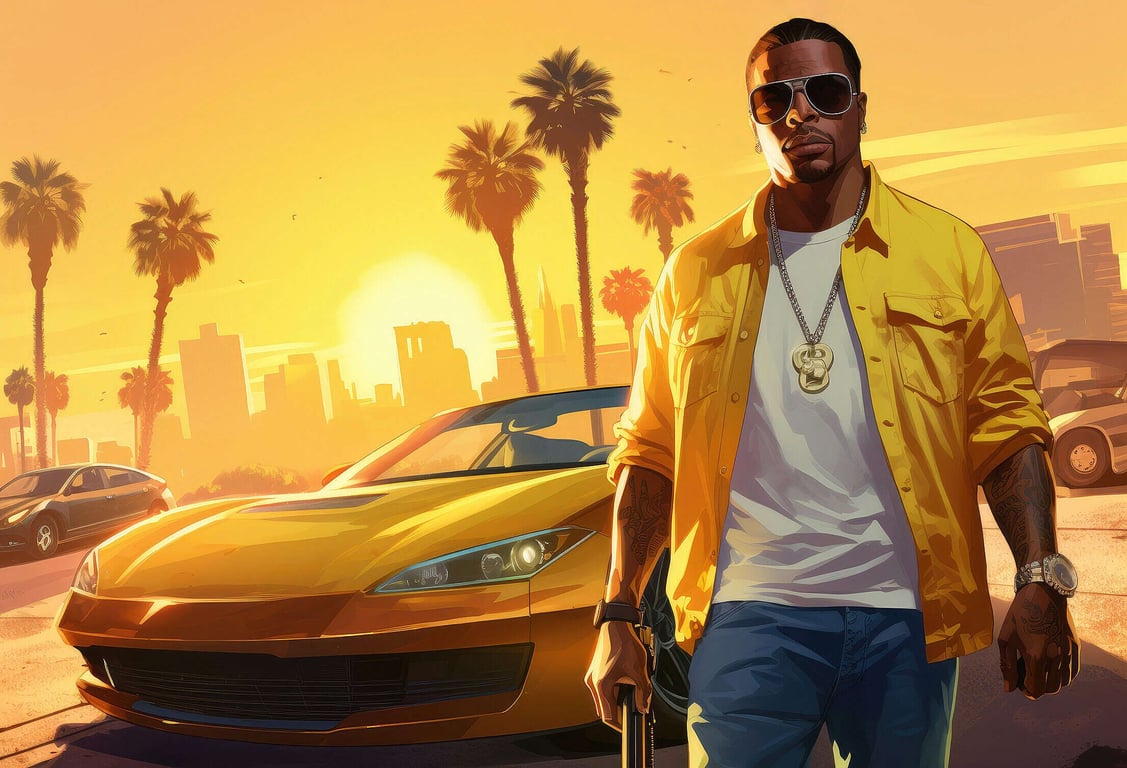 Grand Theft Auto Style Los Angeles Vibes Wallpaper