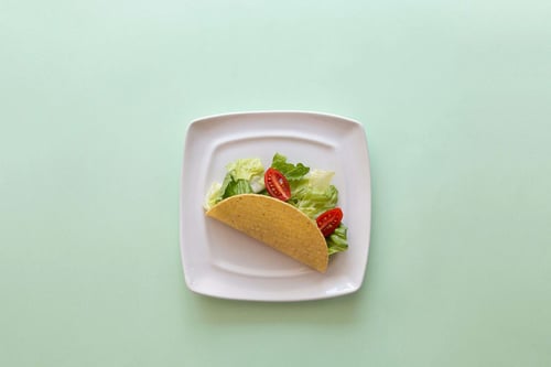 a taco on a plate