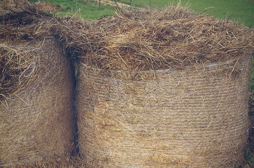 a large bales of hay