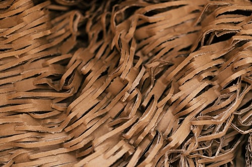 a pile of brown strips