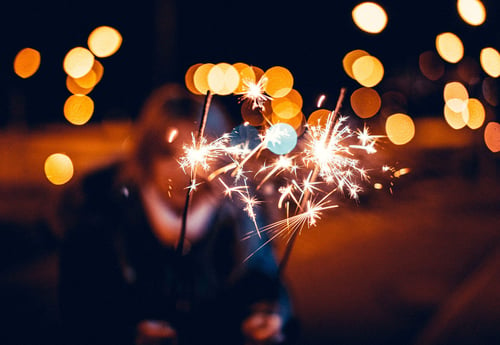a close up of sparklers