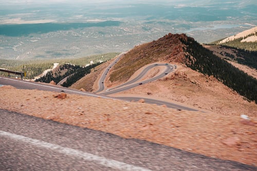 a road going through a mountain