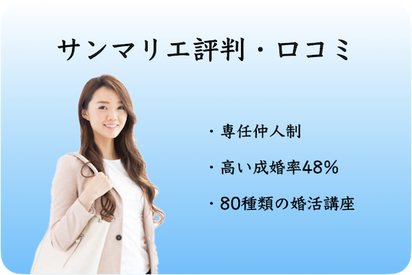 サンマリエ評判！良い口コミ・悪い口コミを徹底検証！高い成婚率の秘密とは？