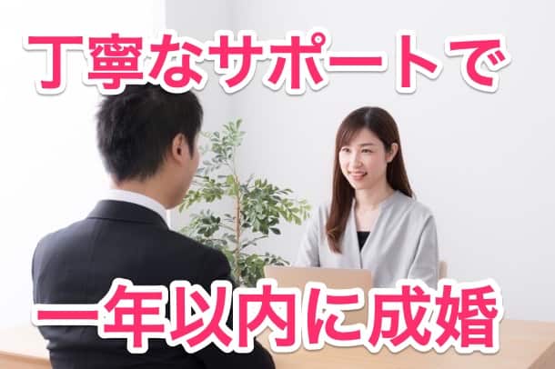 殆どの会員が1年以内の成婚