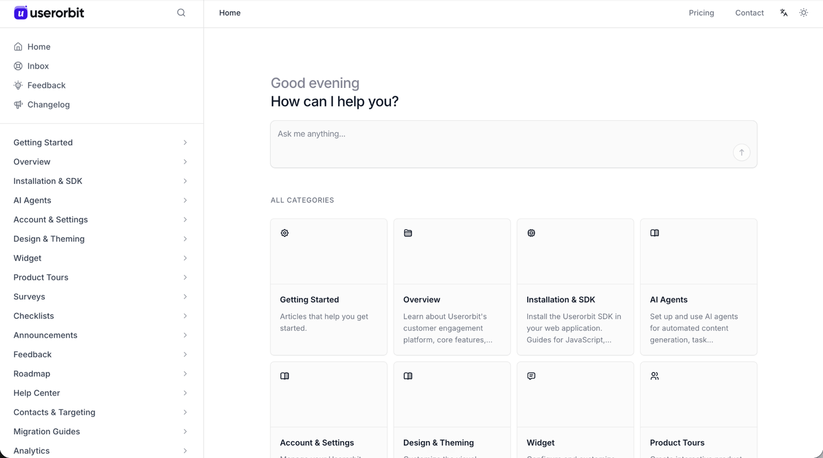 Userorbit customer help center portal