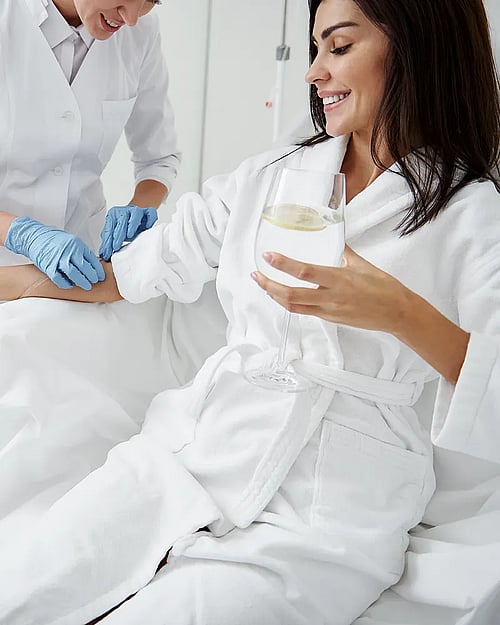 IV Drip service at SAS Aesthetica Clinic, Al Garhoud Dubai