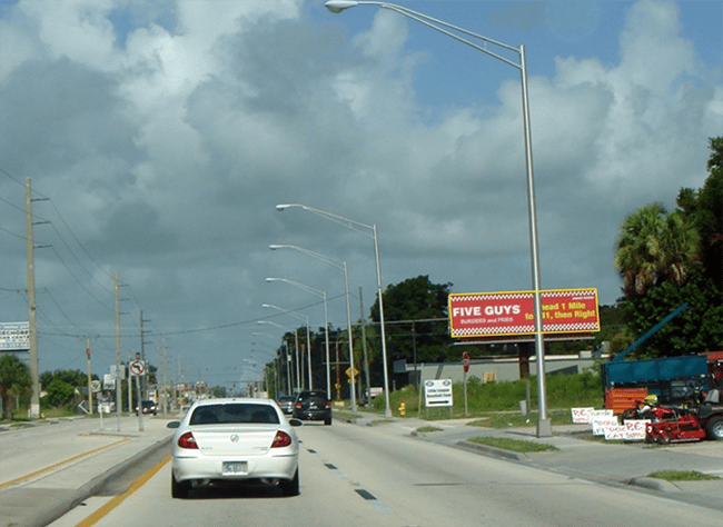 Billboard near Okeechobee Music Festival