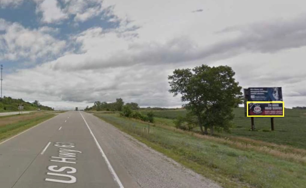 Location photo for US Hwy 63 995 ft e/o Eddyville Rd S/S, W/F