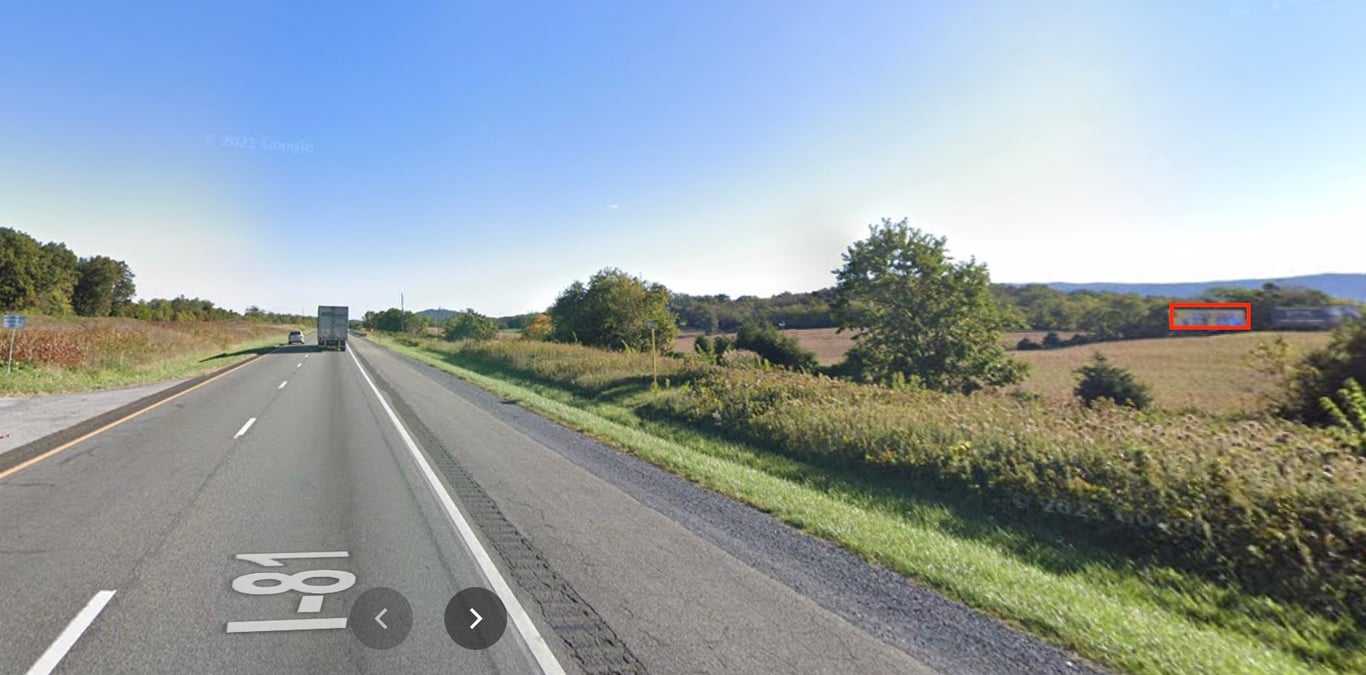 Location photo for ES I 81, .3 miles SO Jct 651, Tomsbrook milemarker 288.3 F/S