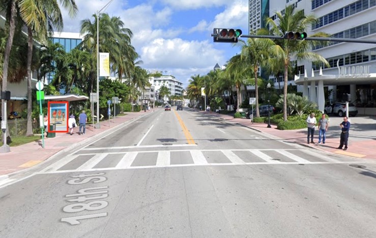 Location photo for W/L COLLINS AVE 18 ST F/S