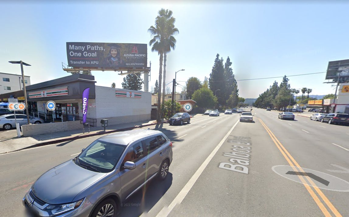 Location photo for Sherman Way near Balboa Blvd & Sherman Way (Southbound), Van Nuys (Los Angeles)