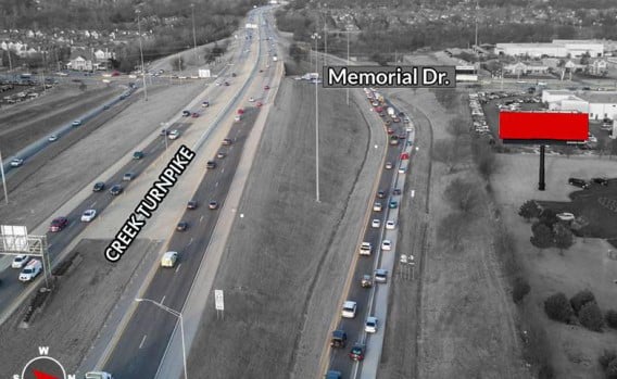 North side of Creek Turnpike, .1 miles East of Hwy 64 (Memorial Drive), E/F Media