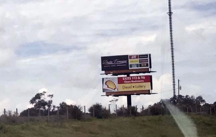 I-10 east of Bonifay Exit 112 - South Side of Interstate - Top Panel. E/F CR Media