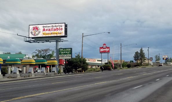 Billboard near Pendleton Round-Up