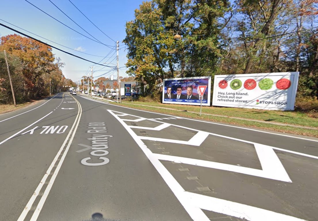 south side Route 27A, 60' east of S. Country Rd., facing west Media