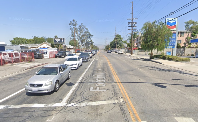 Location photo for Foothill Blvd near Foothill Blvd & Maclay St (Westbound), Sylmar (Los Angeles)