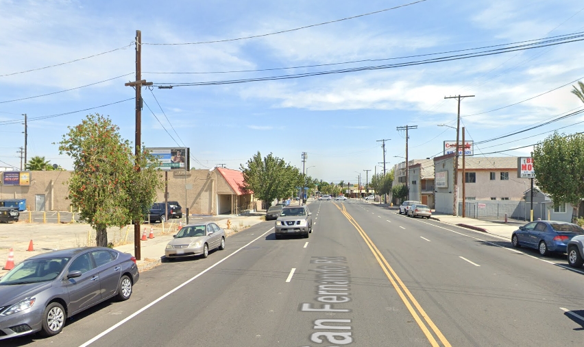 Location photo for San Fernando Rd near Sylmar Metrolink Station (Departing), Sylmar (Los Angeles)