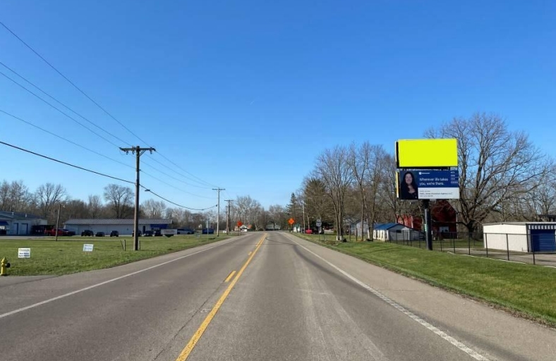 Visible to traffic heading to and from Xenia and Yellow Springs. Media