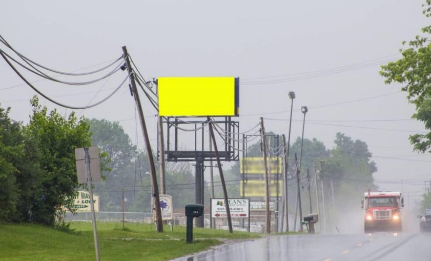 Visible to traffic heading to and from Xenia. Media