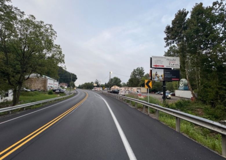 Prime location on PA-100 in Bechtelsville. This north facing panel is visible as you travel south on PA-100. Media